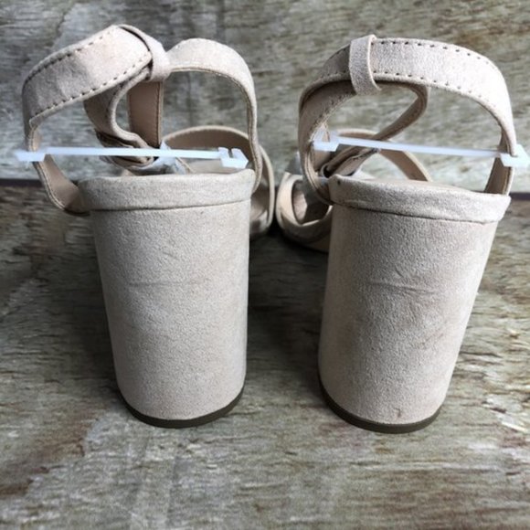 London Rebel Size 9 US High Wedge Heels Blush Pink - Picture 4 of 6